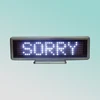 CE rolling P6mm 7X35pixel white indoor led desk message display,multi-language