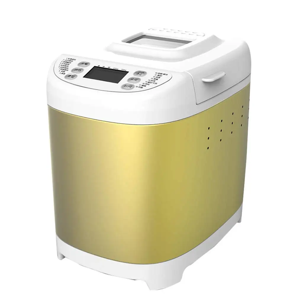 Bread machine, gold bread machine, you can make your own bread, home multi-function kneading machine, breakfast machine, convenient breakfast (Color : Gold, Size : 223027cm)