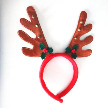 Reindeer Ear Antler Christmas Headband 