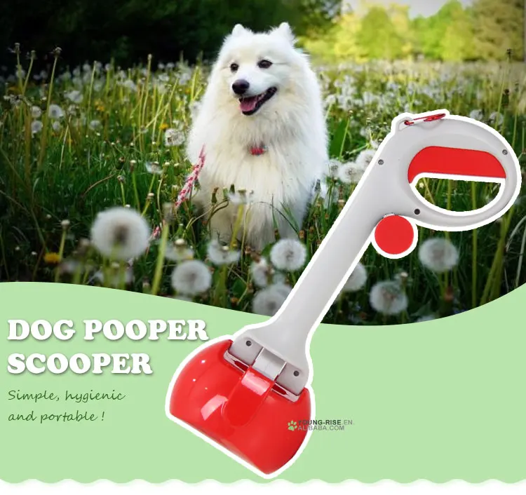 Long Handle Pet Poop Collector Waste Pooper Scooper For Large Dogs