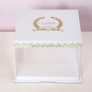 tall clear cake box