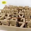 Cheap Unfinished Wooden Letter and Number Set with Box Wholesale