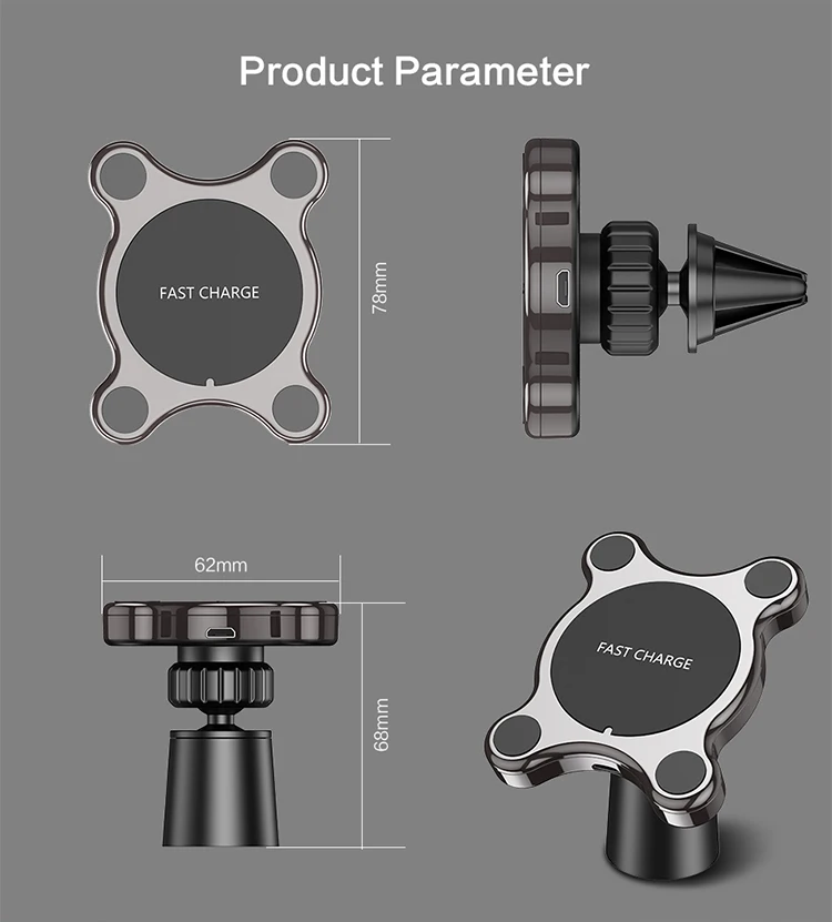 Free Shipping 2 in 1 Car Support and Wireless Charger