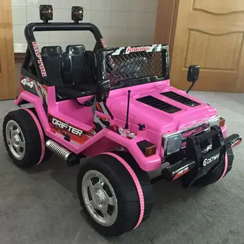 pink jeep ride on car