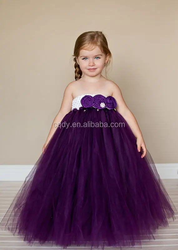 royal purple flower girl dresses