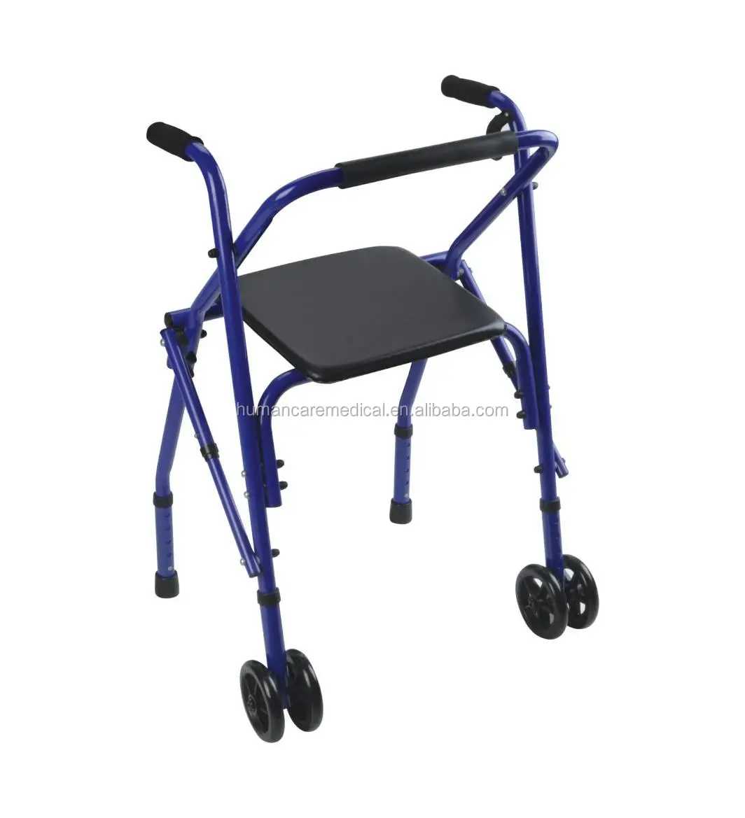 Aluminum Folding Height Adujstable Front Wheel Walker With Seat Buy