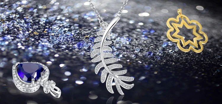 Custom geometric design charm chain necklace bijoux women