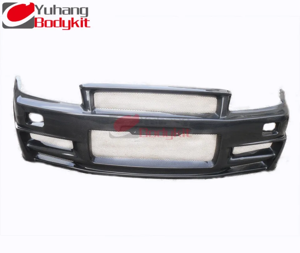 For Skyline R34 Gtr Z Tune Type Carbon Fiber Front Bumper Buy For Skyline R34 For R34 Gtr Z Tune Front Bumper Product On Alibaba Com