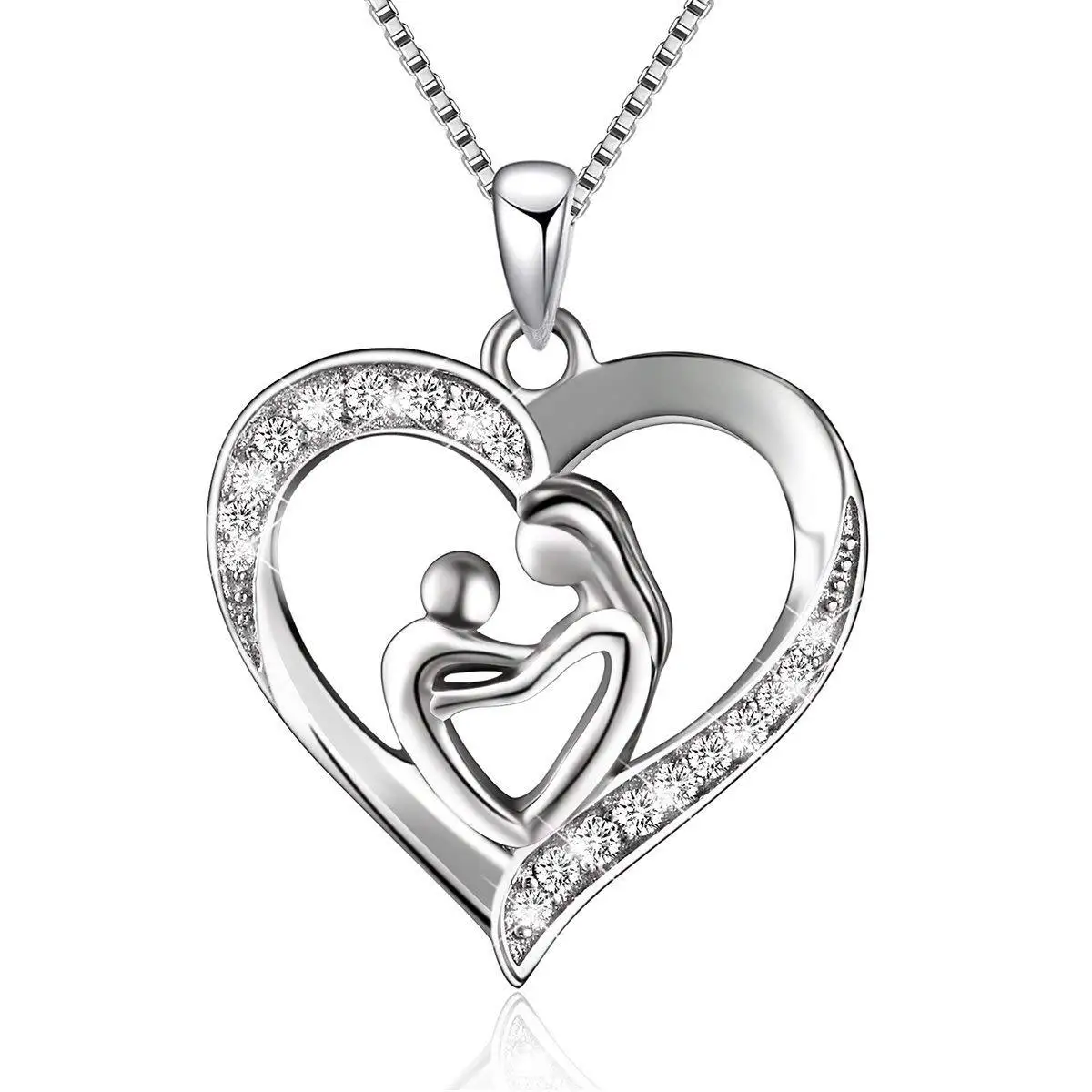 I Love You Mom Heart Pendant Necklace For Mother S Day Gift Buy Mother S Day Jewelry Fashion Love Mom Necklace 925 Sterling Silver Necklace Women Product On Alibaba Com