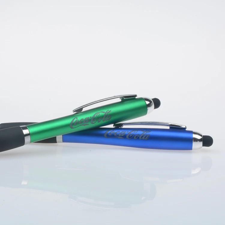 New Type Multifunctional Led Light Pen With Laser Logo And Stylus Touch