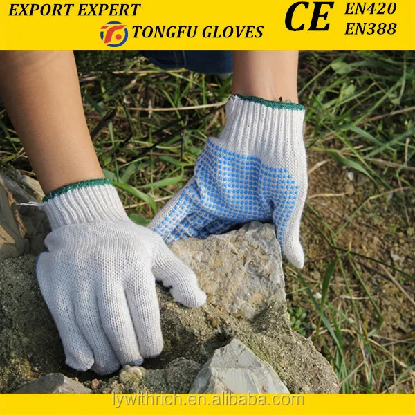 Hot Sell Point Plastic Gloves Dispensing Yellow Factory Work Pvc Dotted