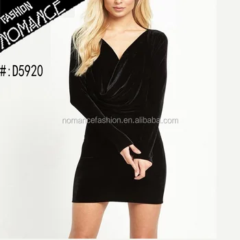 velvet wrap mini dress