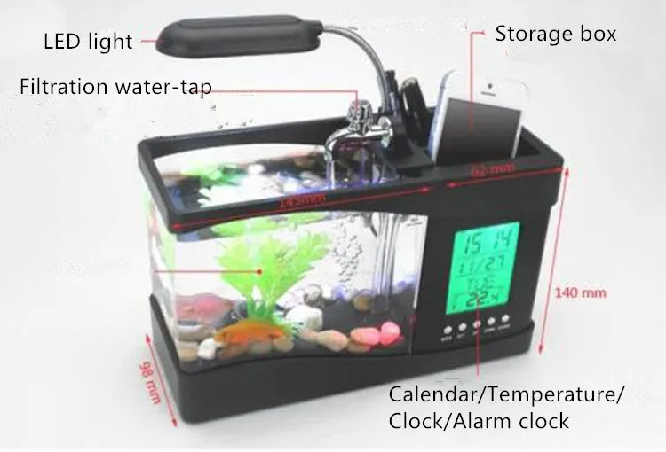多機能ミニ Usb Lcd デスクトップランプライト再循環水槽アクアリウム Led 小魚タンク流水で Buy 水族館の水槽 ミニusbデスクトップ魚 魚の水槽 Product On Alibaba Com