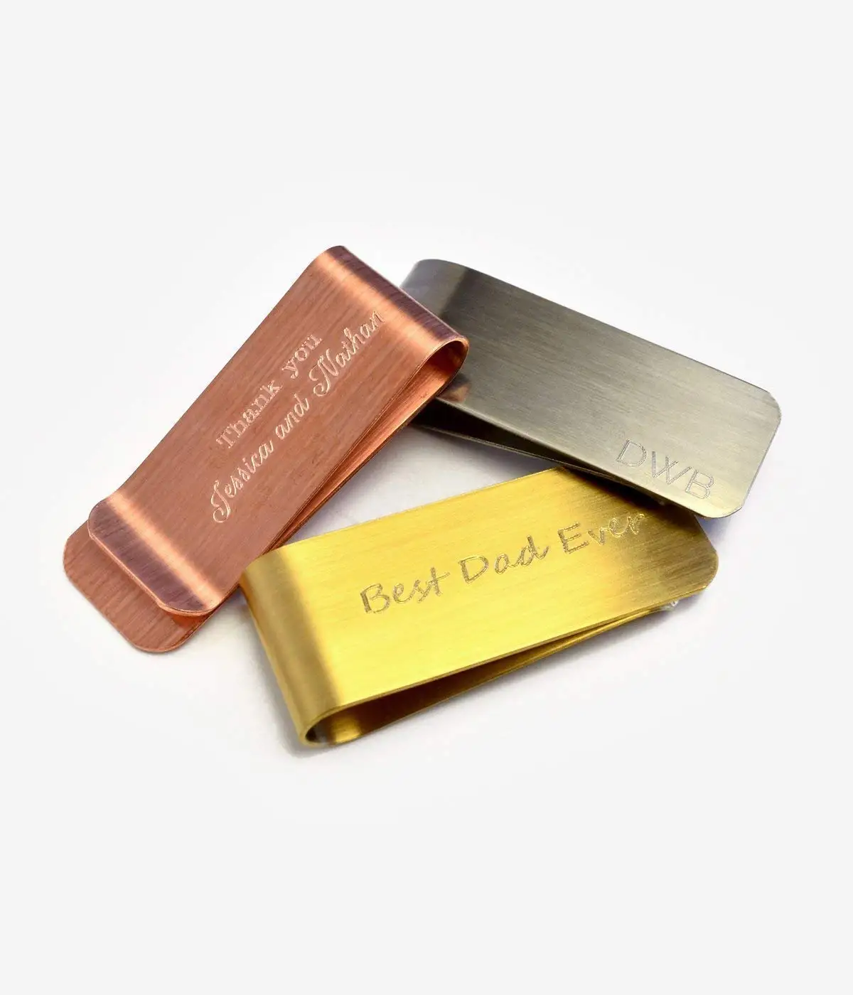 Money Clip Wallet Weightlifting Man Personalized Engraving Included