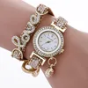 2019 China Cheaper Winding Wrap Around Leather Bracelet Wrist Watches Women's Fashion Luxury Crystal Inlaid Quartz Clock