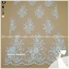 Factory direct sequin embroidery 3d lace flower bridal white floral lace fabric