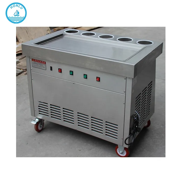 Factory Thailand Fried Roll Ice Cream / Flat Pan Ice Cream Machine Roll
