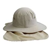 Blank Plain Dri-fit Light String Bucket Hat Plain Fishing Cap With Neck Cover