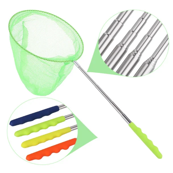 Colored Telescopic Butterfly Net Insect Net Extendable From15 To 34inch
