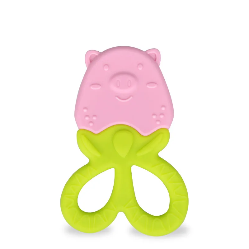 Hot Baby Fruits Teether Teething Toy Vegetable Silicone Kid Rattles