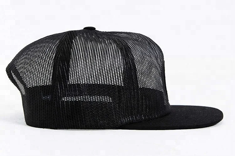100 Polyester Flat Brim Custom Full Mesh Snapback Trucker Hat Cap - Buy