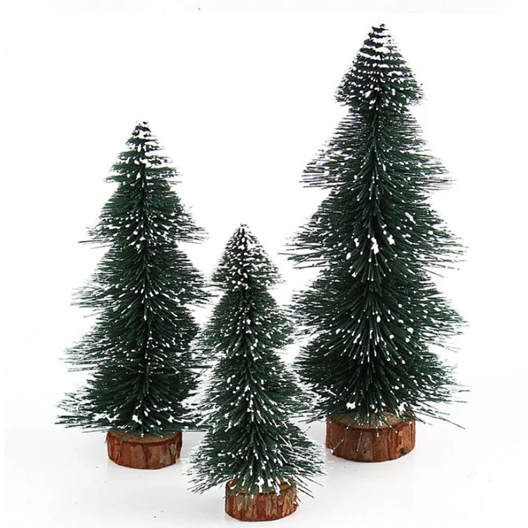 mini faux christmas trees