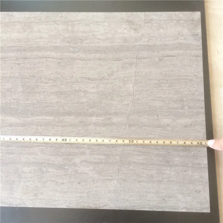 High Quality Polished Stone Wood-Look Grey Marble Floor Tile