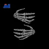 Skeleton Hands Rhinestone Heat Transfer For T Shirts