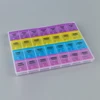Newest selling multi-color big four row plastic pill box