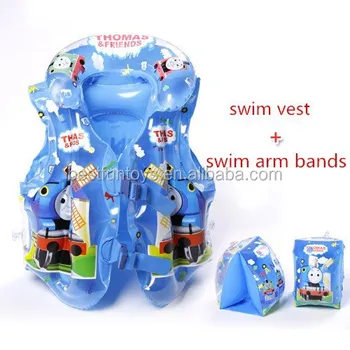 Inflatable Thomas Swimming Life Jacket And Armbands For Children