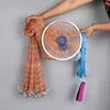 Aluminum ring USA cast nets 2.4m-4.2m easy throw fly fishing net tool small mesh outdoor hand throw catch fish network