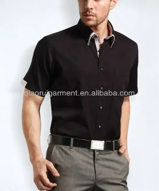 black contrast shirt