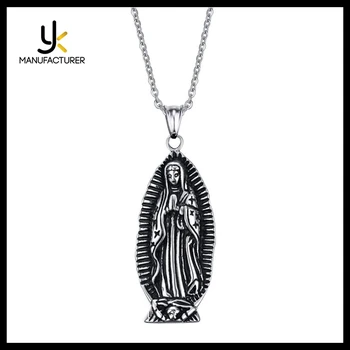 vintage virgin mary necklace