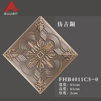 Fhb4005c5 0 Double Frame Brown And Gold Ceiling Artistic Decorative 3d Ceiling House Frame Panel Tiles In Luxury Design Buy Ceiling Decoration