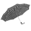 High Quality Cute Dots Tri-fold Auto Open and Close Travel Lightweight Portable Umbrellas for Women