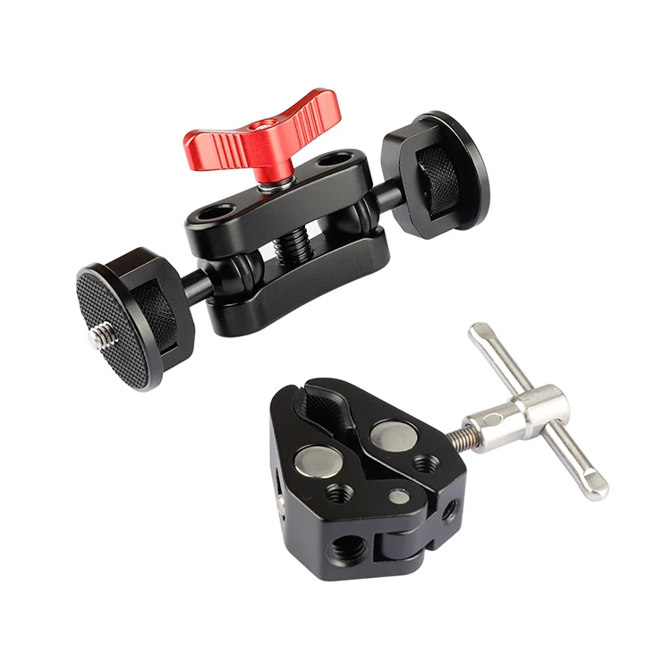 Camvate Super Clamp With Ball Head Extension Arm Doubleended 1/4"20 Screw Adapter Buy Super