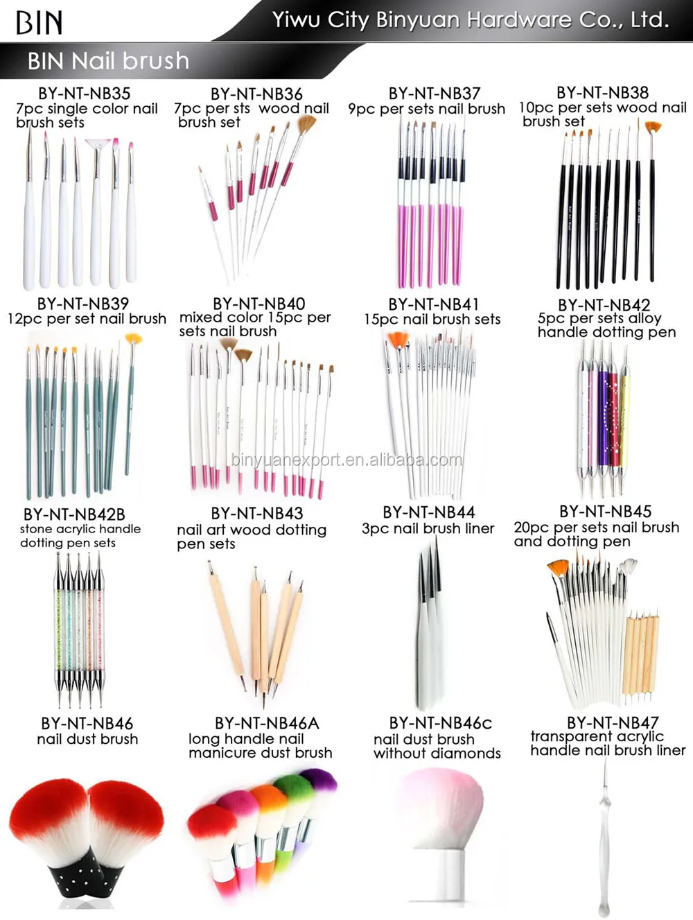 7pcs/set Nail Painting Brush Multifunction Nail Art Brush With Nail