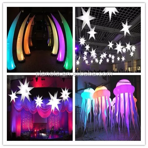 Custom Outdoor Decorative Color Changing LED Jellyfish Balloon