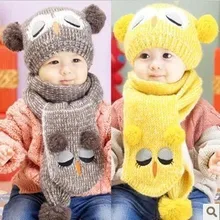 cap hats for children Portable Popular Set font b Winter b font Baby Hat Boy Girl