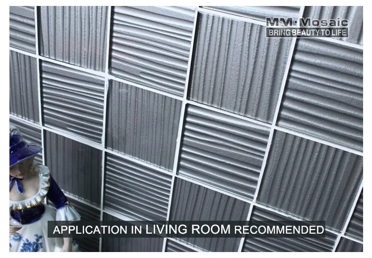 Mmmosaic 4"x4" Exclusive Large Silver Glass Wall Tile Buy Glass Wall