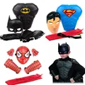 Superhero Capes Kids Mask Armor Cosplay Batman Superman Spidermen Props Costume Children s Day Birthday Party