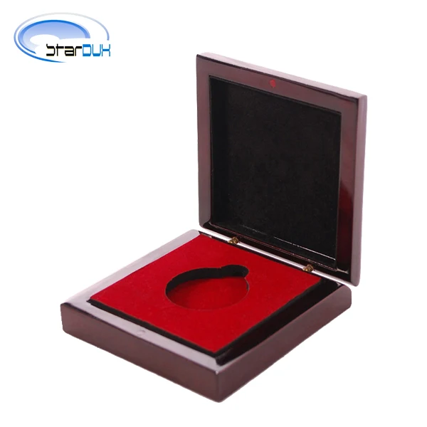 
Professional Custom MDF Wood Box Luxury Medals Gold Coin Gift Wooden Box 
