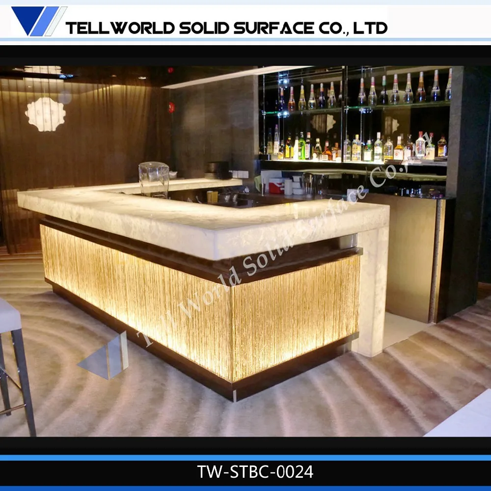 2015 nieuw design elegant home cafe inrichting klein huis bar ... Keuken U vorm met teller