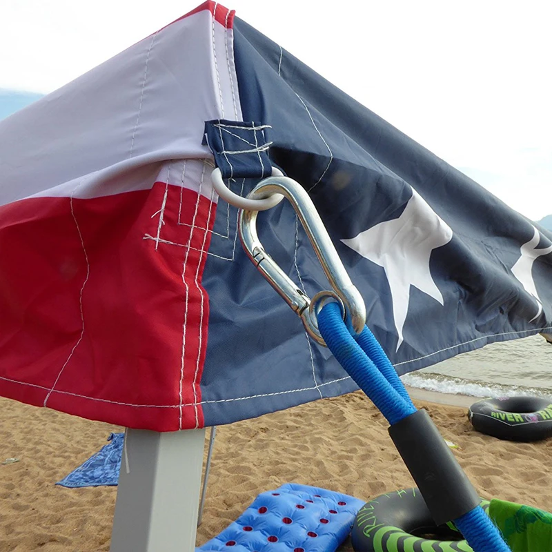 Carabiner Super Heavy Duty Bungee Cords with Hooks 3/8 UV Protected Cord