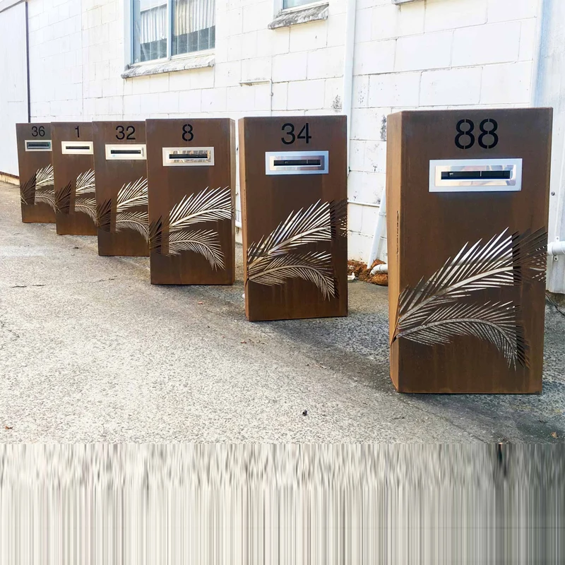 corten steel mailbox