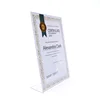Angled Acrylic Sign holder 8.5 x 11 Ad Frame L shape A4 A5 A6 frame desktop slanted menu photo Ad Display sign holder