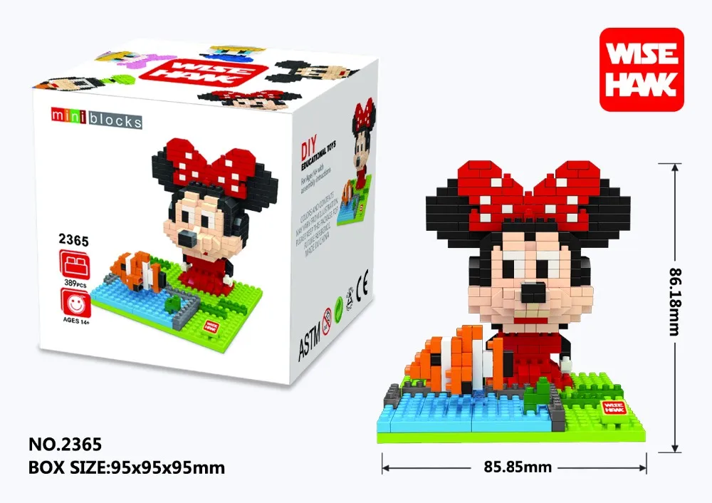 Wise Hawk Educational Plastic Micro Building Block Diy Figure Mini Toy