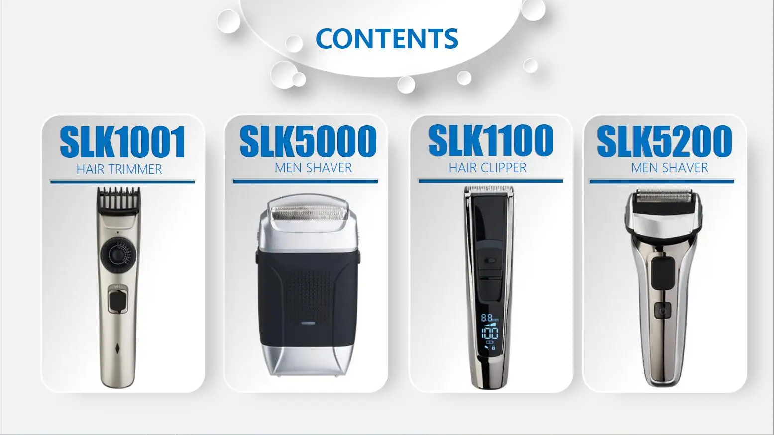 Contents for neww models