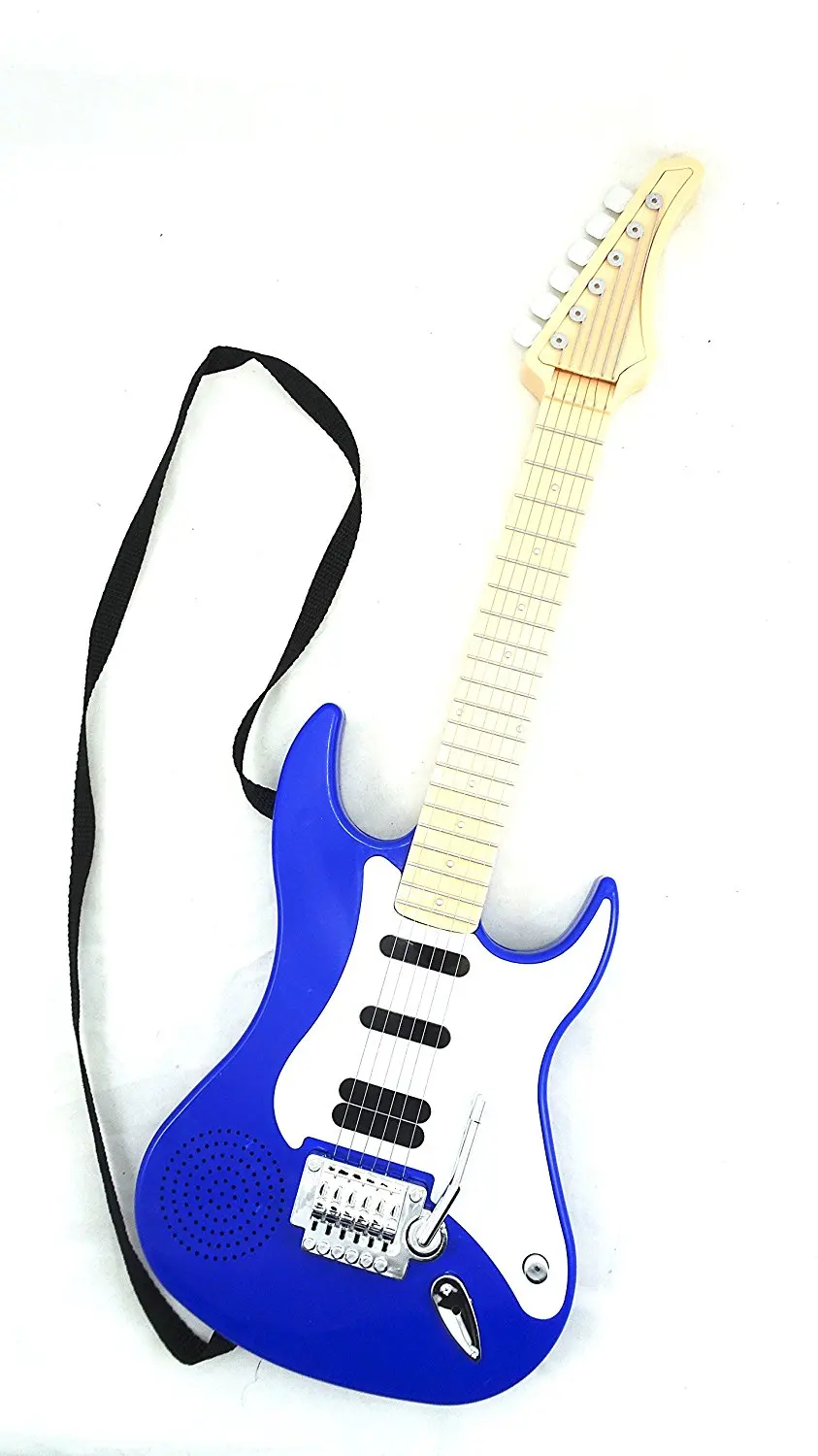 blue toy guitar