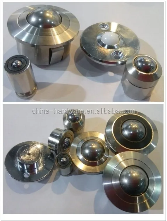 Puuli 8pcs Nylon Universal Ball Bearing Steel Base Mounted Transfer Bearings 55-66lbs 